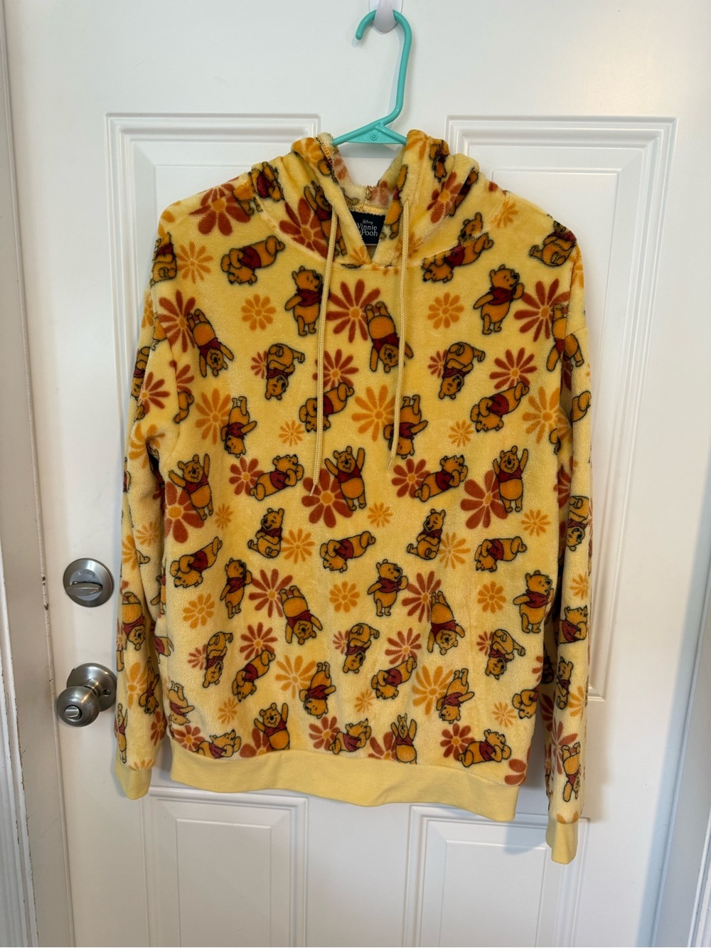 Disney Yellow Winnie the Pooh Fleece Hoodie -  Pullover